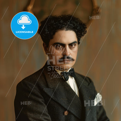 Silvestre Revueltas, 1899 - 1940, Mexican composer - A Man With A Mustache And A Suit