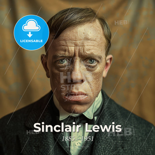 Sinclair Lewis, 1885 - 1951, American writer - A Man In A Suit Print Template