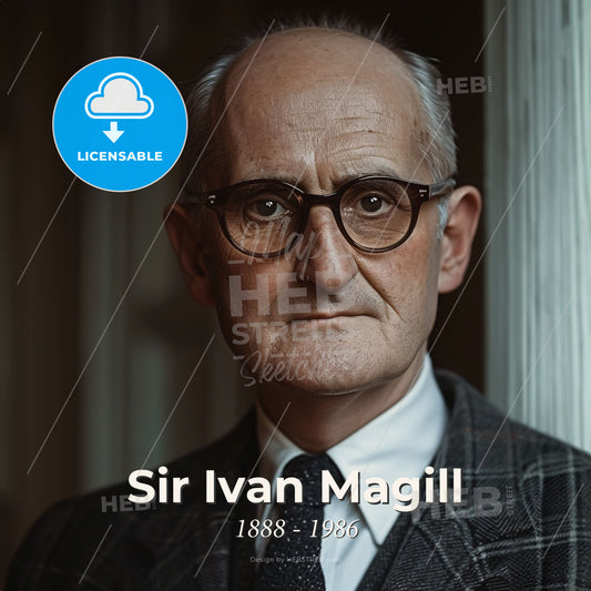 Sir Ivan Magill, 1888 - 1986, British anesthesiologist - A Man Wearing Glasses And A Suit Print Template