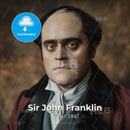 Sir John Franklin, 1786 - 1847, British explorer - A Man In A Coat Print Template