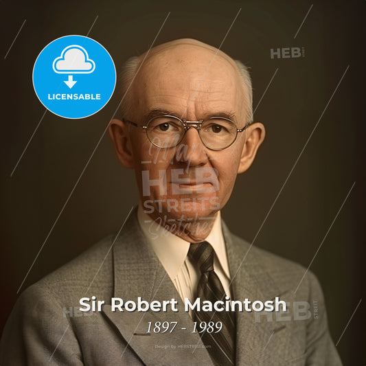 Sir Robert Macintosh, 1897 - 1989, British anesthesiologist - A Man In A Suit And Tie Print Template