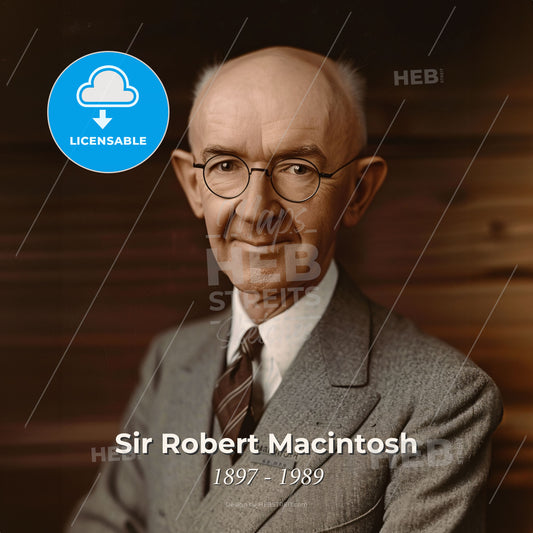 Sir Robert Macintosh, 1897 - 1989, British anesthesiologist - A Man In A Suit And Tie Print Template