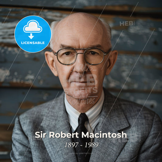 Sir Robert Macintosh, 1897 - 1989, British anesthesiologist - A Man Wearing Glasses And A Suit Print Template