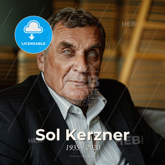 Sol Kerzner, 1935 - 2020, South African hotelier - A Man In A Suit Print Template
