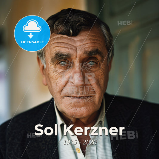 Sol Kerzner, 1935 - 2020, South African hotelier - A Man With Wrinkles On His Face Print Template