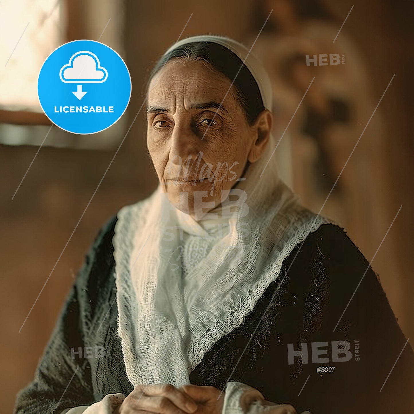 St. Maria Faustina Kowalska, 1905 - 1938, Polish nun - A Woman In A Black Dress