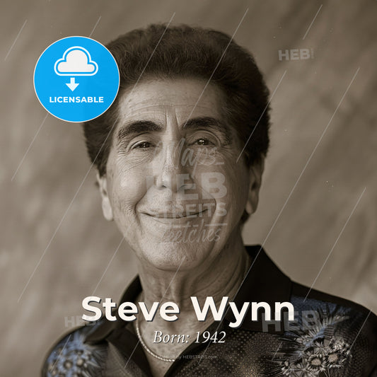 Steve Wynn, Born: 1942, American hotelier - A Man Smiling For A Picture Print Template