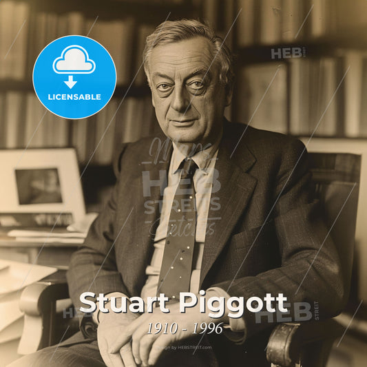 Stuart Piggott, 1910 - 1996, British archaeologist - A Man In A Suit And Tie Sitting In A Chair Print Template