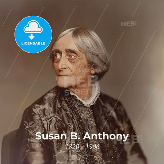 Susan B. Anthony, 1820 - 1906, American women's rights activist - A Woman In A Black Dress Print Template