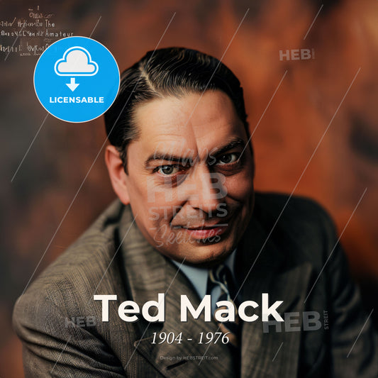 Ted Mack, 1904 - 1976, American radio and TV host - A Man In A Suit Print Template