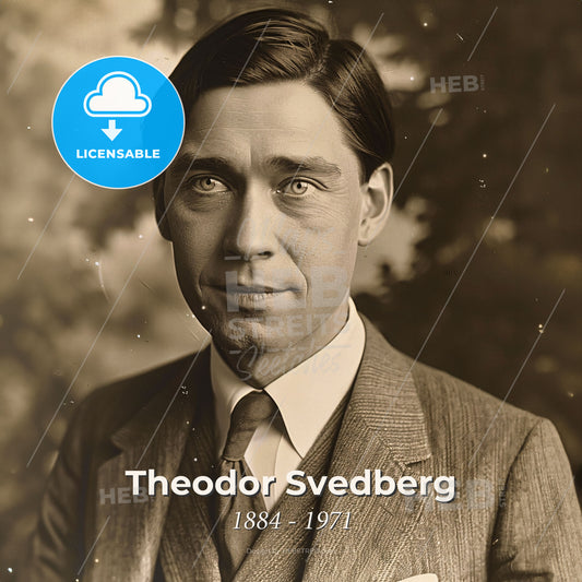 Theodor Svedberg, 1884 - 1971, Swedish chemist - A Man In A Suit And Tie Print Template