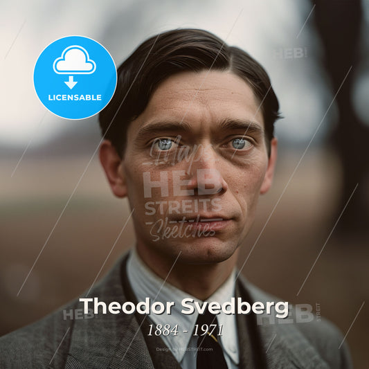 Theodor Svedberg, 1884 - 1971, Swedish chemist - A Man In A Suit Print Template