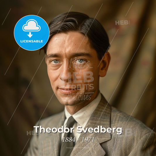 Theodor Svedberg, 1884 - 1971, Swedish chemist - A Man In A Suit Print Template