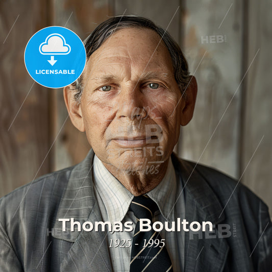 Thomas Boulton, 1925 - 1995, British anesthesiologist - A Man In A Suit And Tie Print Template