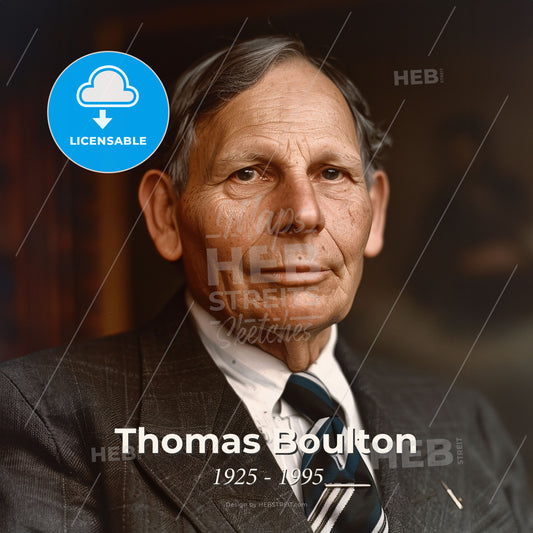 Thomas Boulton, 1925 - 1995, British anesthesiologist - A Man In A Suit And Tie Print Template