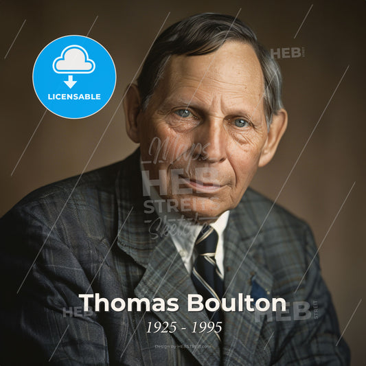 Thomas Boulton, 1925 - 1995, British anesthesiologist - A Man In A Suit And Tie Print Template