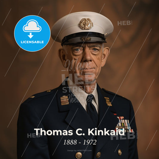 Thomas C. Kinkaid, 1888 - 1972, American Admiral - A Man In A Uniform Print Template