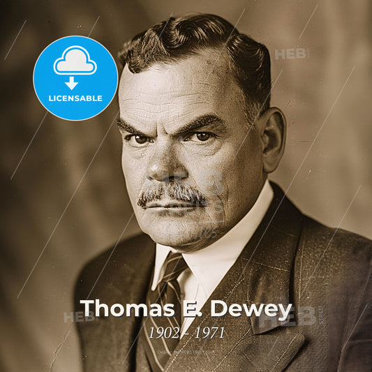 Thomas E. Dewey, 1902 - 1971, American lawyer and politician - A Man In A Suit And Tie Print Template