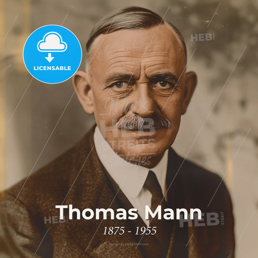 Thomas Mann, 1875 - 1955, German writer - A Man In A Suit And Tie Print Template
