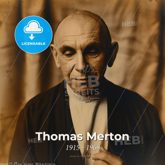 Thomas Merton, 1915 - 1968, American Trappist monk - A Man In A Robe Print Template