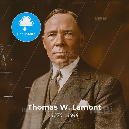 Thomas W. Lamont, 1870 - 1948, American banker - A Man In A Suit Print Template