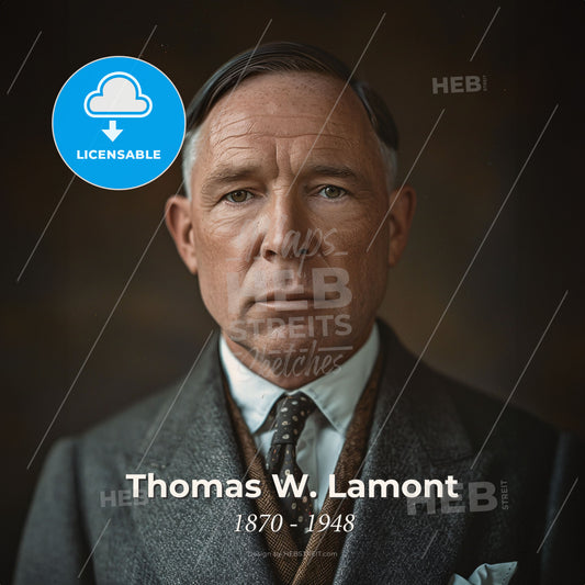 Thomas W. Lamont, 1870 - 1948, American banker - A Man In A Suit Print Template