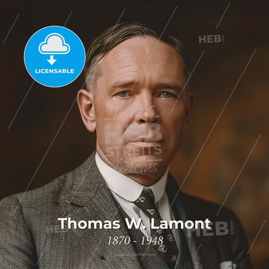 Thomas W. Lamont, 1870 - 1948, American banker - A Man In A Suit And Tie Print Template