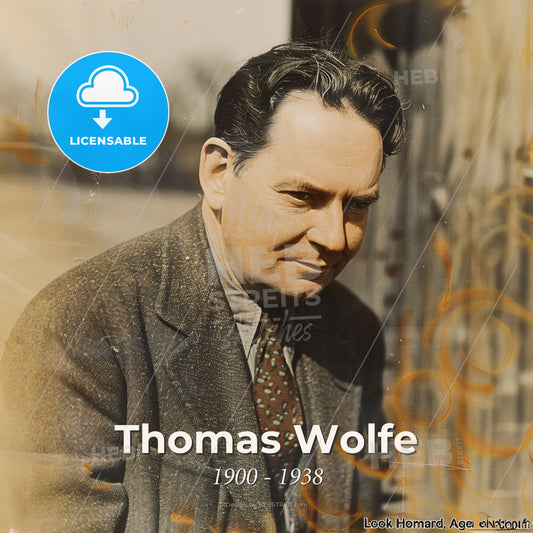 Thomas Wolfe, 1900 - 1938, American novelist - A Man In A Suit Print Template