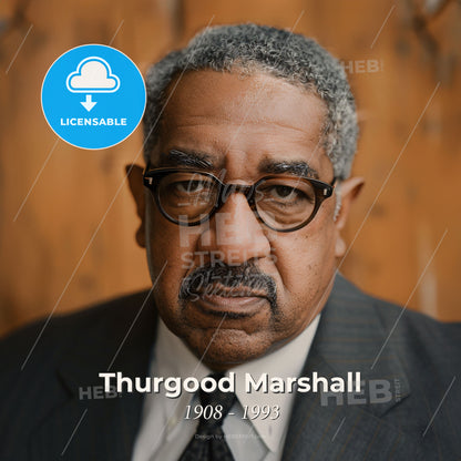 Thurgood Marshall, 1908 - 1993, American lawyer and jurist - A Man In A Suit And Tie Print Template