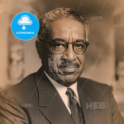 Thurgood Marshall, 1908 - 1993, American lawyer and jurist - A Man In A Suit And Tie