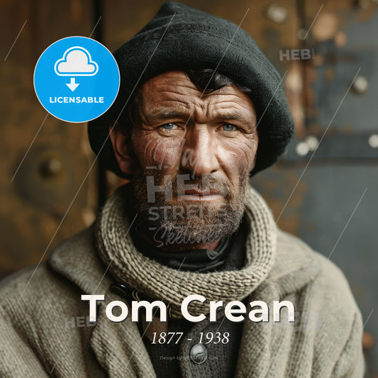 Tom Crean, 1877 - 1938, Irish explorer - A Man Wearing A Hat And A Jacket Print Template