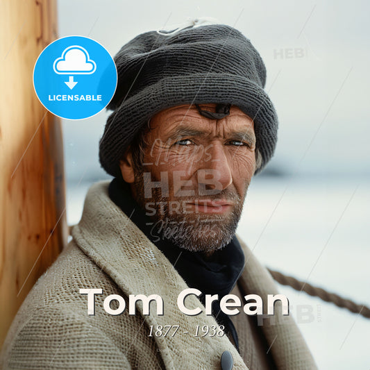 Tom Crean, 1877 - 1938, Irish explorer - A Man Wearing A Hat And A Jacket Print Template