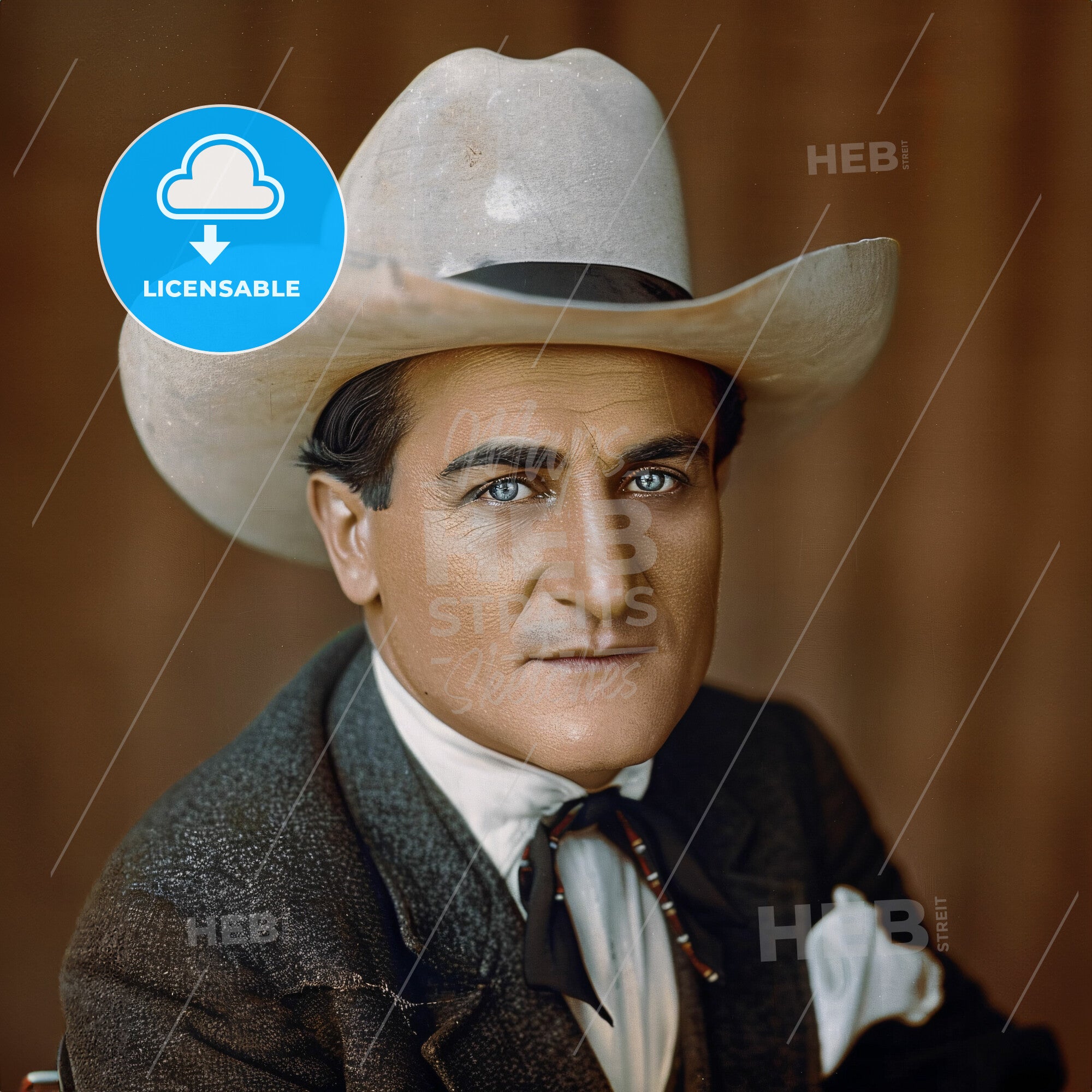 Tom Mix, 1880 - 1940, American Actor And Stuntman - A Man Wearing