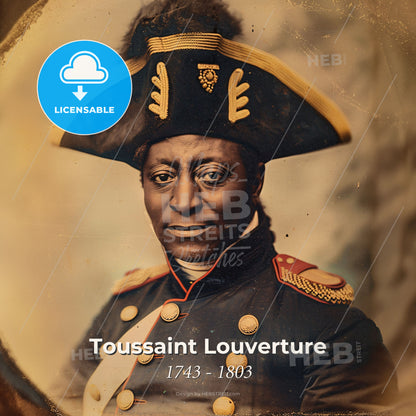 Toussaint Louverture, 1743 - 1803, Haitian revolutionary leader - A Man In A Military Uniform Print Template