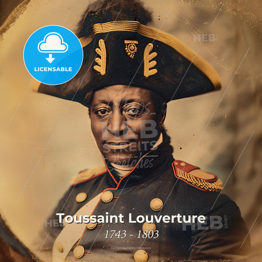 Toussaint Louverture, 1743 - 1803, Haitian revolutionary leader - A Man In A Military Uniform Print Template