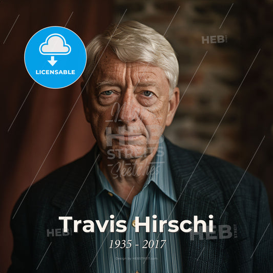 Travis Hirschi, 1935 - 2017, American criminologist - A Man In A Suit Print Template