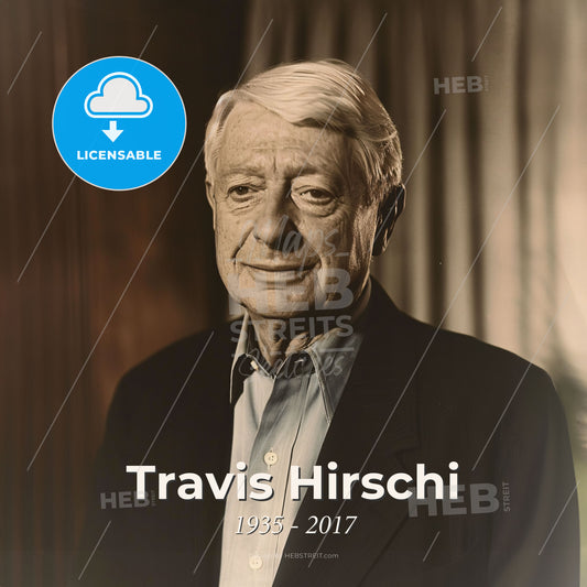 Travis Hirschi, 1935 - 2017, American criminologist - A Man In A Suit Print Template