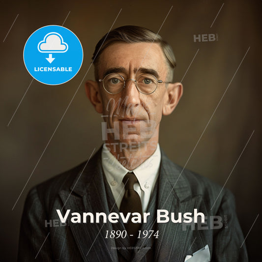 Vannevar Bush, 1890 - 1974, American engineer and inventor - A Man In A Suit And Tie Print Template