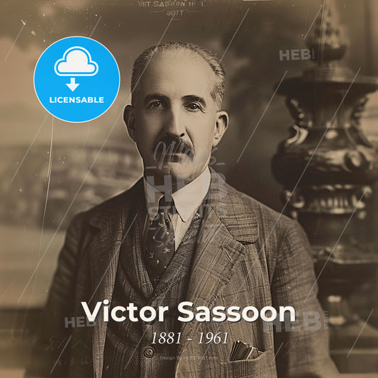 Victor Sassoon, 1881 - 1961, British hotelier - A Man In A Suit And Tie Print Template