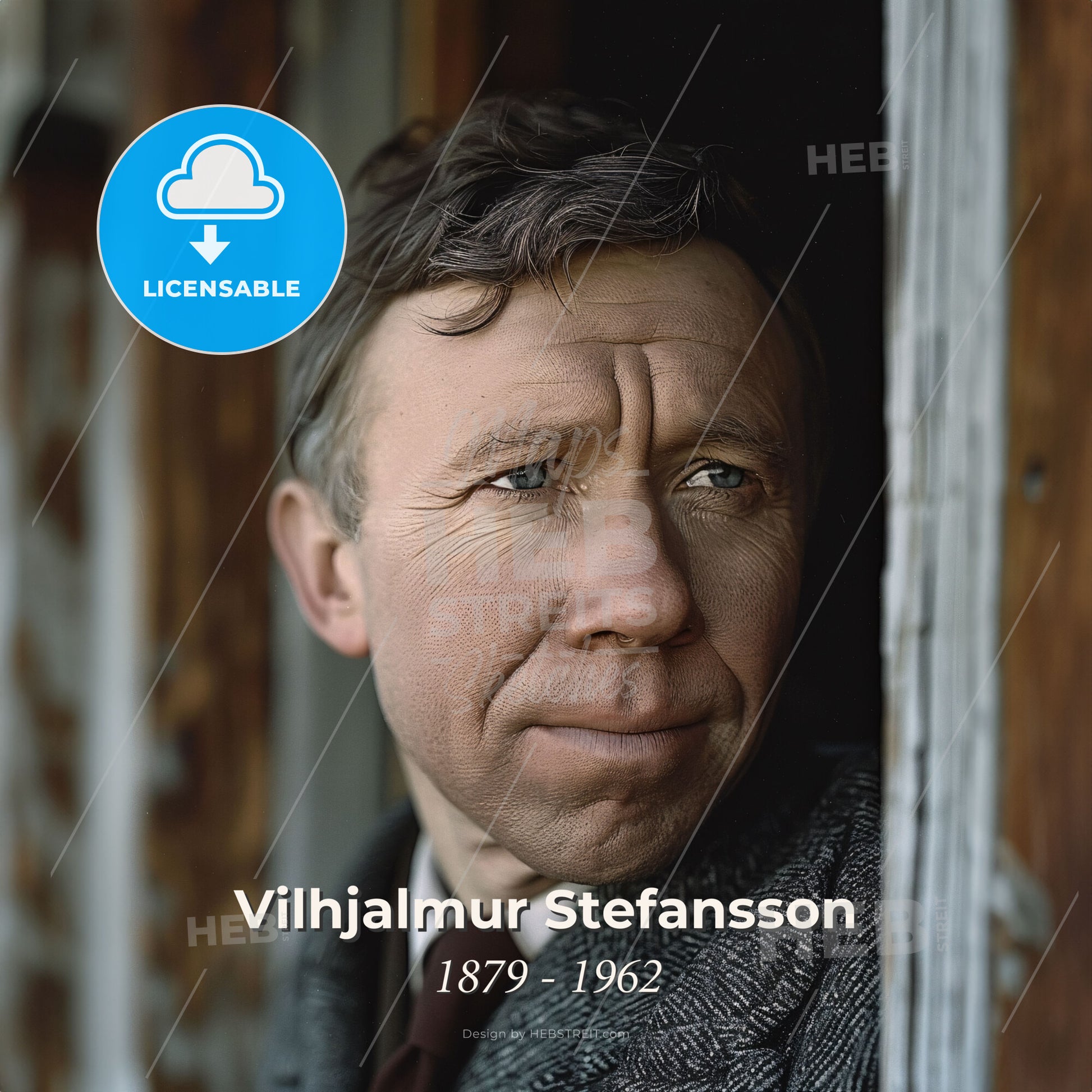 Vilhjalmur Stefansson, 1879 - 1962, Canadian-American explorer - A Man In A Suit Looking Out A Window Print Template