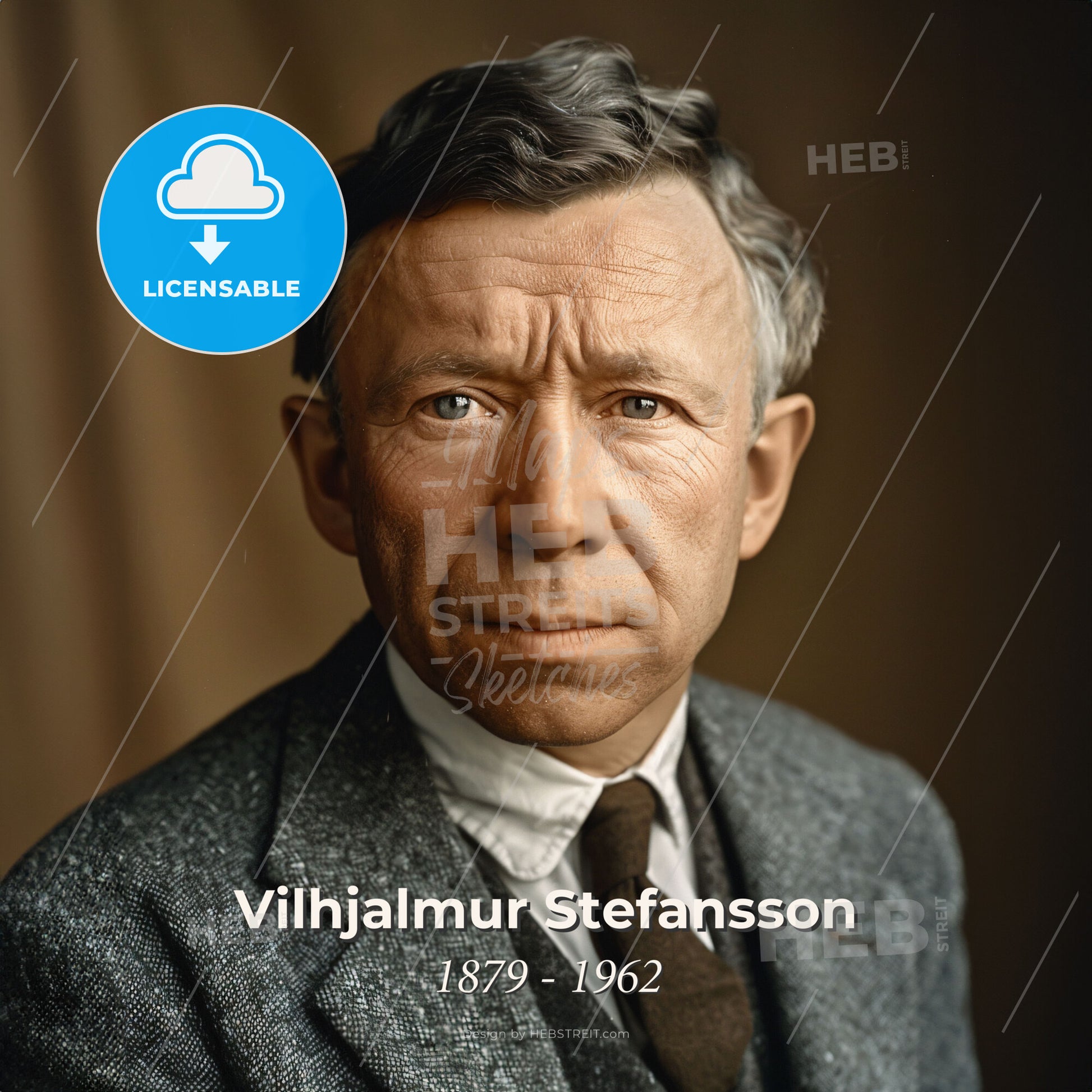 Vilhjalmur Stefansson, 1879 - 1962, Canadian-American explorer - A Man In A Suit And Tie Print Template