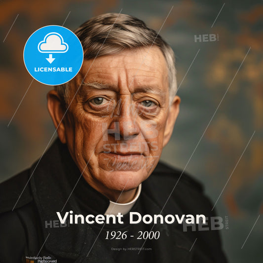 Vincent Donovan, 1926 - 2000, American missionary - A Man In A Priest's Shirt Print Template