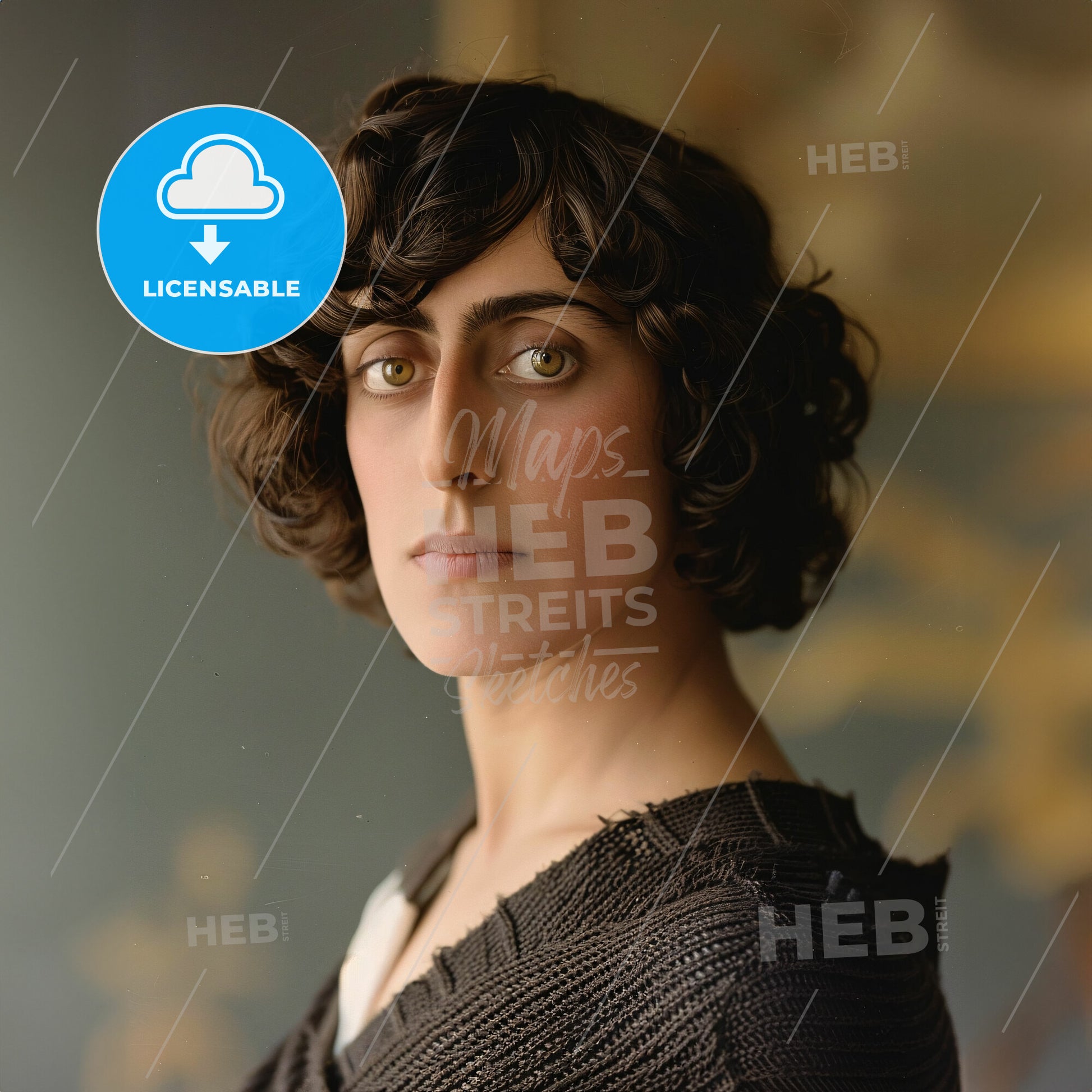 Vita Sackville-West, 1892 - 1962, British writer and gardener - A Person With Curly Hair