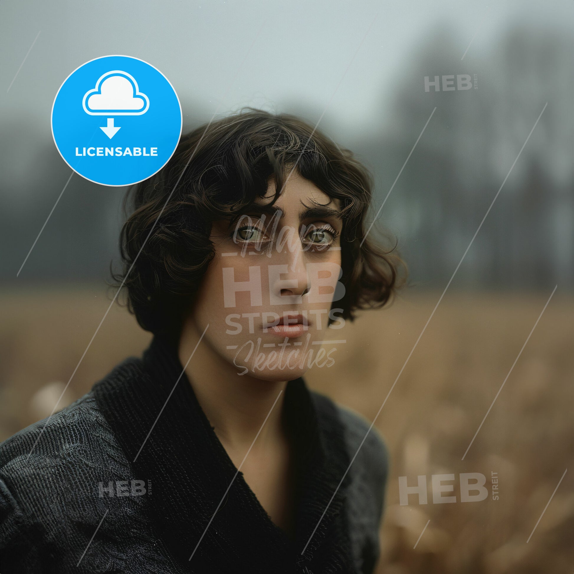 Vita Sackville-West, 1892 - 1962, British writer and gardener - A Person With Long Curly Hair In A Field