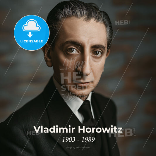 Vladimir Horowitz, 1903 - 1989, Russian-American pianist - A Man In A Suit Print Template