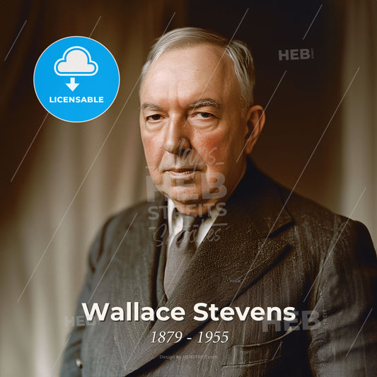 Wallace Stevens, 1879 - 1955, American poet - A Man In A Suit Print Template