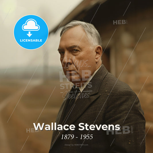 Wallace Stevens, 1879 - 1955, American poet - A Man In A Suit Print Template