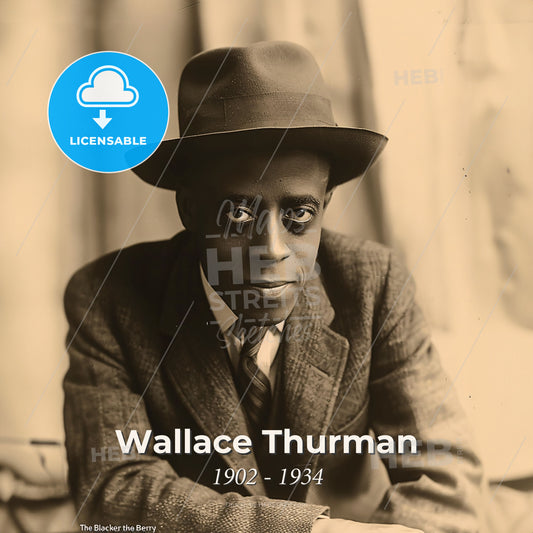 Wallace Thurman, 1902 - 1934, American writer - A Man Wearing A Hat And Suit Print Template