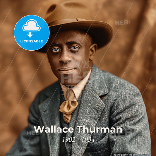 Wallace Thurman, 1902 - 1934, American writer - A Man In A Suit And Hat Print Template