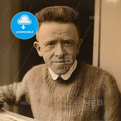 Werner Heisenberg, 1901 - 1976, German physicist - A Man In A Sweater